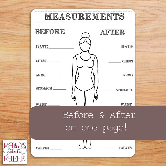 Before And After Measurement Chart