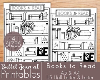 Books Printable, Books to Read, Reading Planner, Reading Tracker, Books Planner, Books for Baby, Planner Insert, Bullet Journal Starter Kit