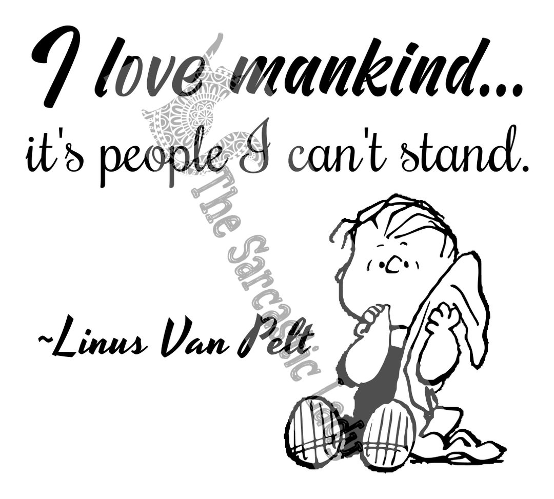 I Love Mankind It's People I Can't Stand SVG Etsy