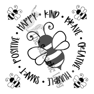 SVG de abeja feliz