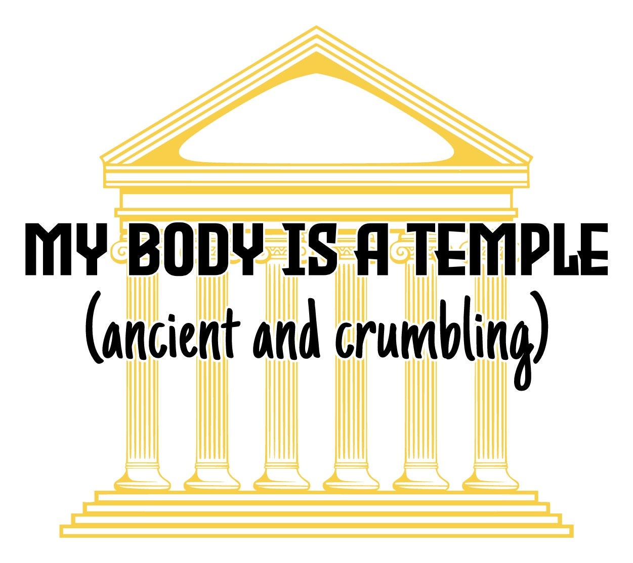 My Body Is A Temple Ancient and Crumbling SVG Etsy