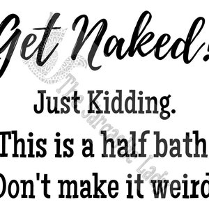 Get Naked Bath Sign SVG