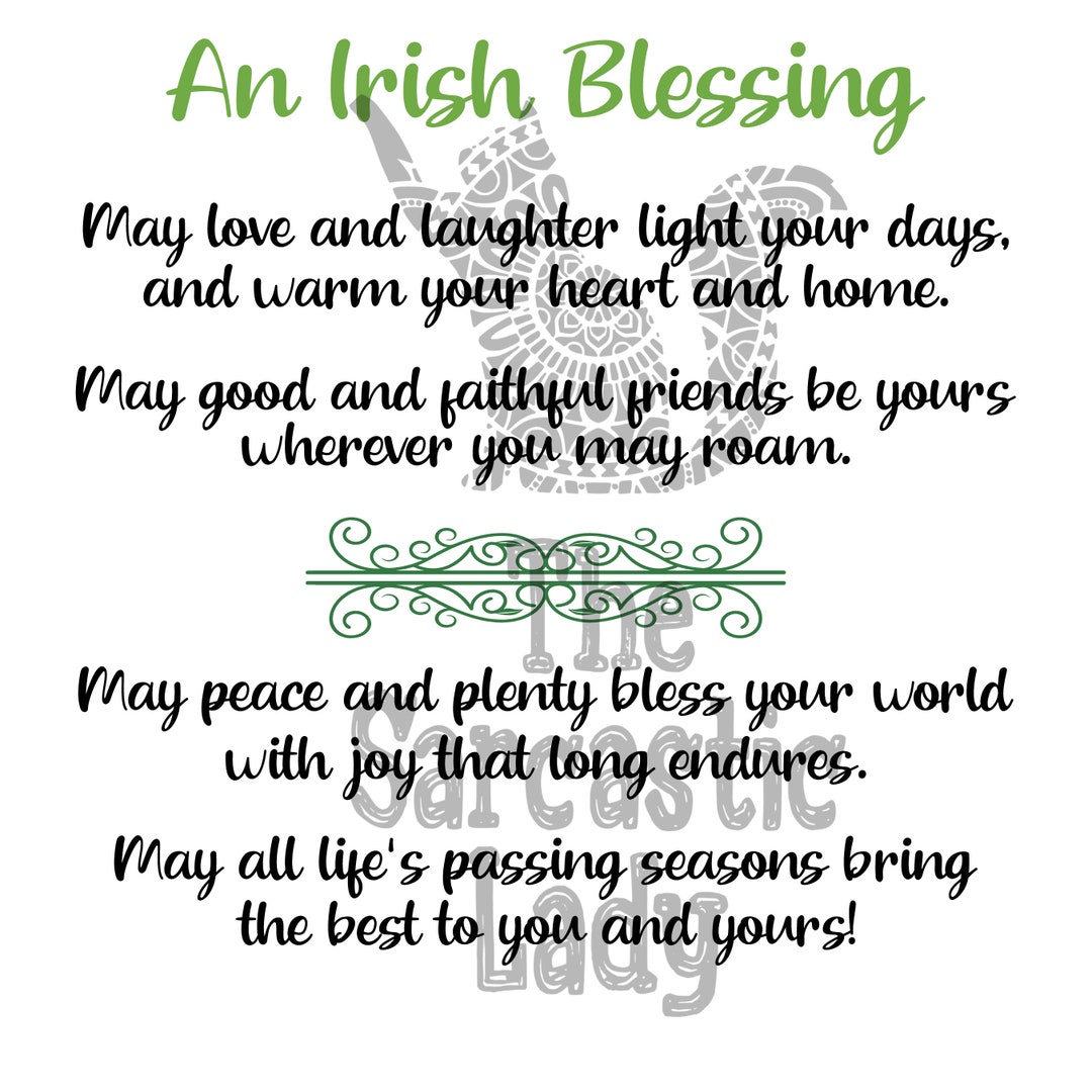 An Irish Blessing SVG - Etsy