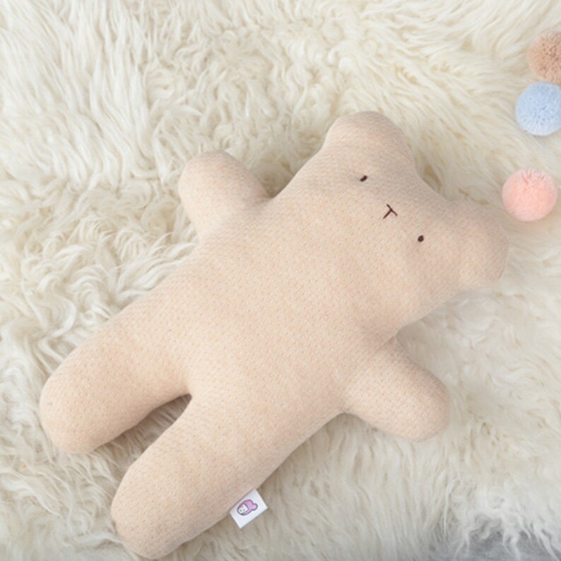 Organic Fabric Soft Toy Bear Plush Bearhandmade Doll Etsy