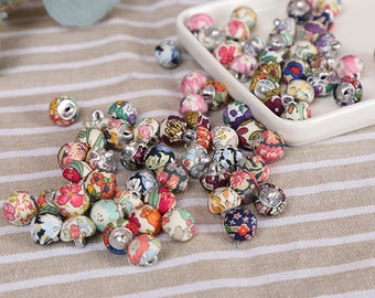 5 Buttons in pack,Liberty fabric covered buttons,liberty button,Liberty of london Fabric, covered button, mini button,ribbonnkids