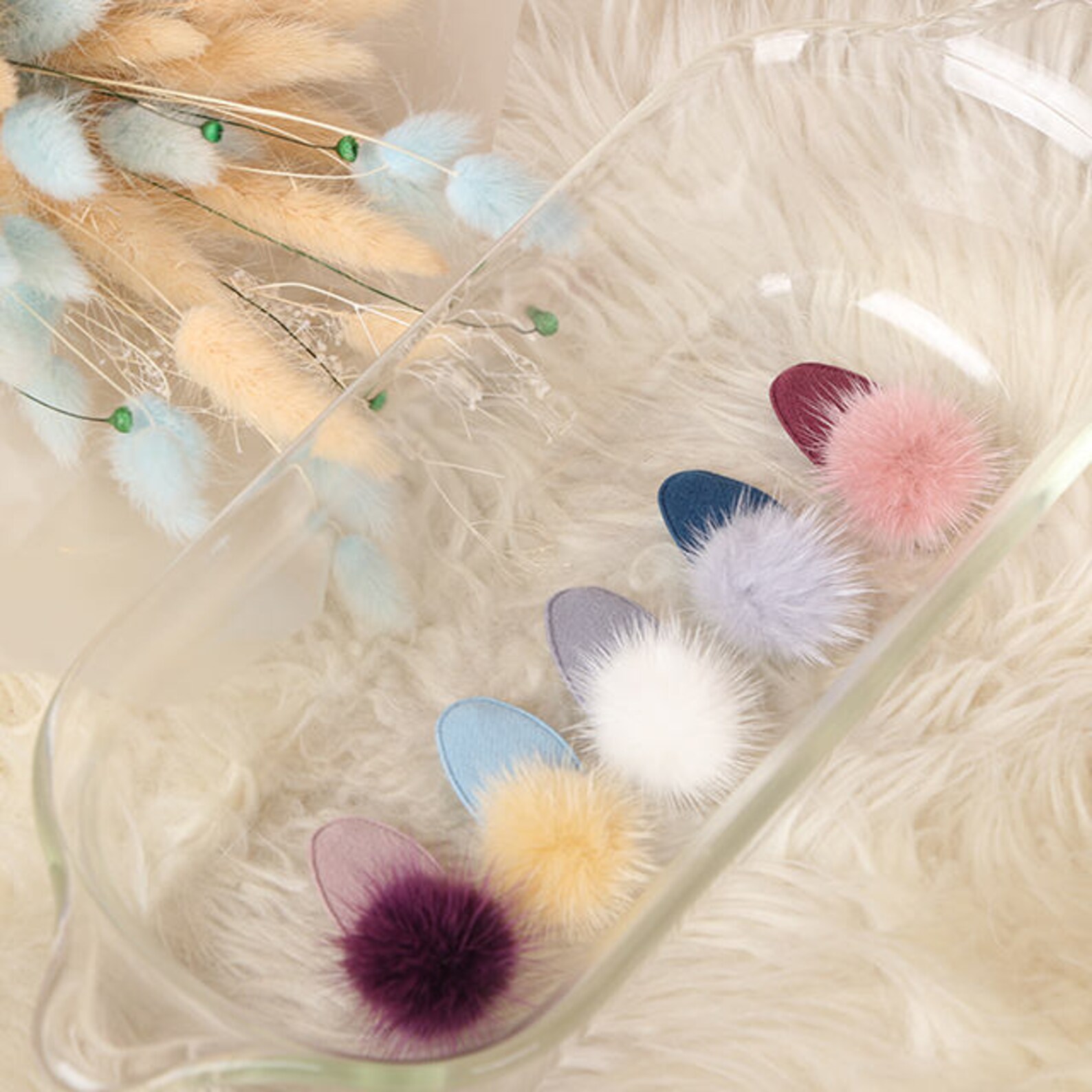 Mink fur ball Hair ClipSnap Hair clipsSnap Clipmink Etsy