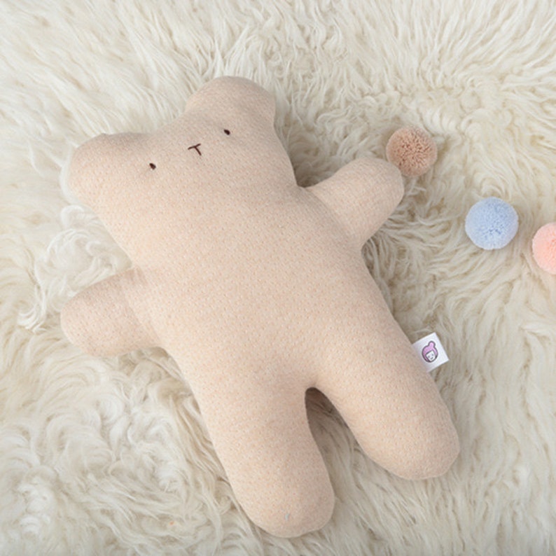 Organic Fabric Soft Toy Bear Plush Bearhandmade Doll Etsy