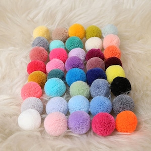 2cm Pompoms in your choice of colors-Yarn pom pom-Colorful Handmade Pom Pom Wholesale Pom Pom-Party Decor-Craftt Supplies-RIBBONNKIDS image 3