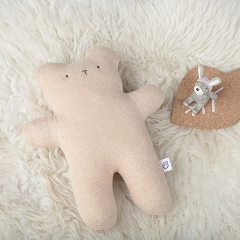 Organic Fabric Soft Toy Bear Plush Bearhandmade Doll Etsy