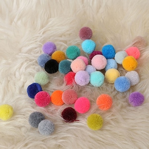 2cm Pompoms in your choice of colors-Yarn pom pom-Colorful Handmade Pom Pom Wholesale Pom Pom-Party Decor-Craftt Supplies-RIBBONNKIDS image 5