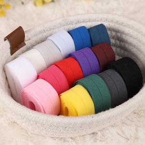 20mm Wide Flat Elastic Band,Folding Elastic Band,High Quaility Elastic Trim, Colorful Binding, Sewing supply, ribbonnkids