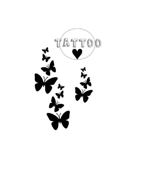 Temporary Tattoo Mini Set Butterfly Tattoo Cool Beauty Sexy Tattoo Waterproof Stickers 66x7cm 10x7cm 10x14cm 20x14cm A027