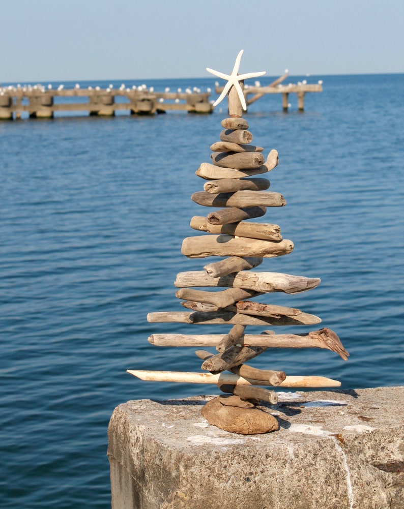 2ft Driftwood Tree at water's edge.