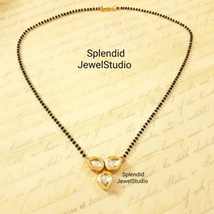 Mangalsutra, Mangalsutra Chain, Wedding Jewelry, Mangalsutra Necklace, India Jewelry, Traditional Indian Jewelry, 18 inch black beads chain