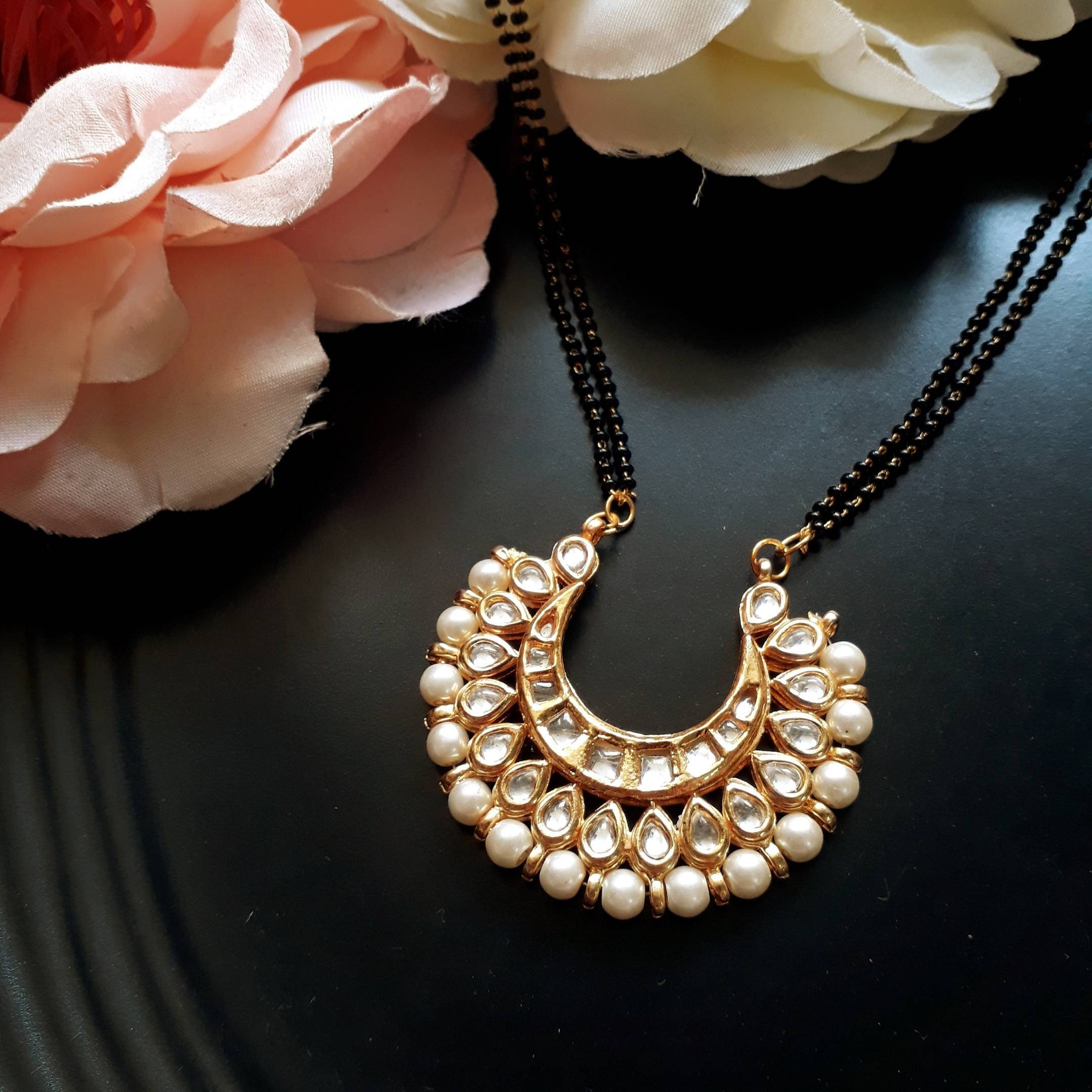 Gold mangalsutra 2024 without pendant