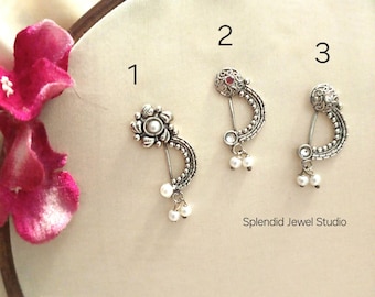 Maharashtrian Nath Clip-On, Indian Marathi Nose Jewelry
