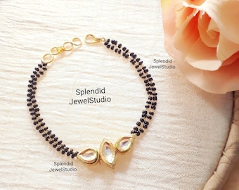 Kundan Mangalsutra Bracelet, Indian Work Wear Jewellery