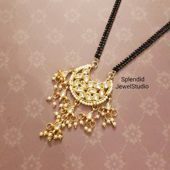 Designer Mangalsutra Indian Mangalsutra Necklace Double Etsy