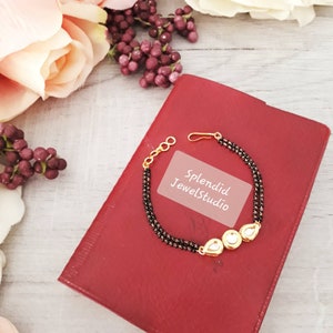 Handmade Indian Mangalsutra Bracelet, Work Wear Wedding Jewelry