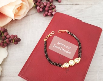 Handmade Indian Mangalsutra Bracelet, Work Wear Wedding Jewelry