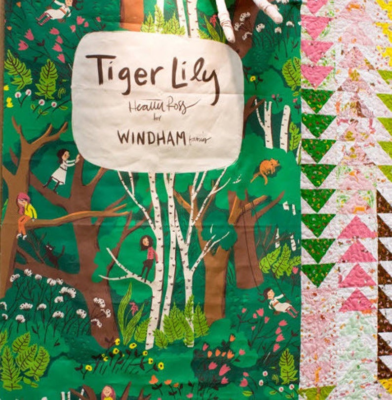American cotton fabric Tiger Lily designer Heather Ross Etsy