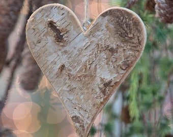 Hand crafted Birch heart