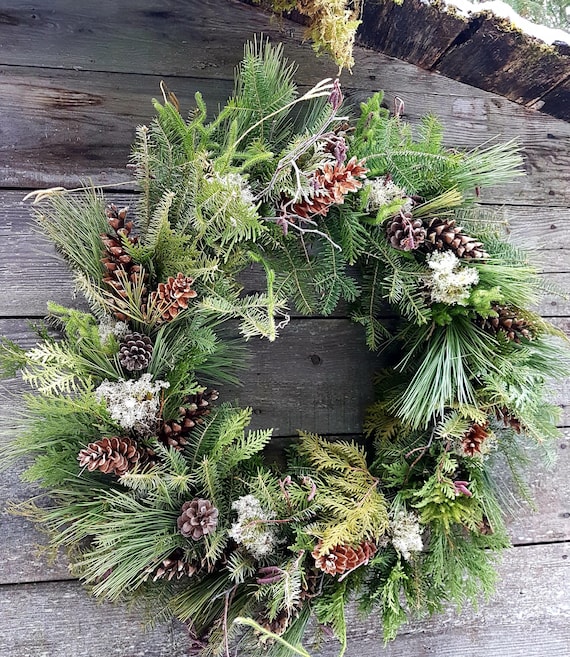 Fresh Evergreen Pine Cone Wreath