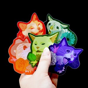 Heavy Breathing Cat Vinyl Sticker Or Magnet Laptop Stickers Etsy