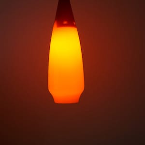 Beautiful deep red glass vintage 60s mid century hanging lamp Peil Putzler Murano Vistosi.