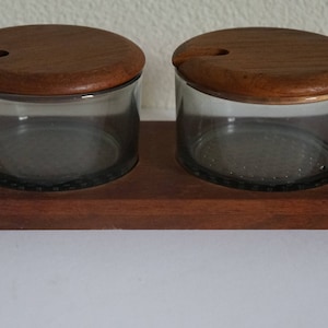 Dänische Mitte Jahrhundert Taek Koch-Zucker Dose Lager Gläser Iittala Jens Quistgaard