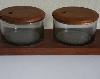 Danisch mid century taek stockpots sugar jar stock jars Iittala Jens Quistgaard