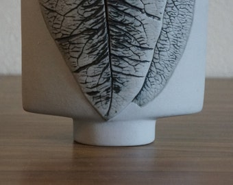 Rosenthal Studio Line Germany  Sculptural Leaf Vase  Design Antje Bruggemann.