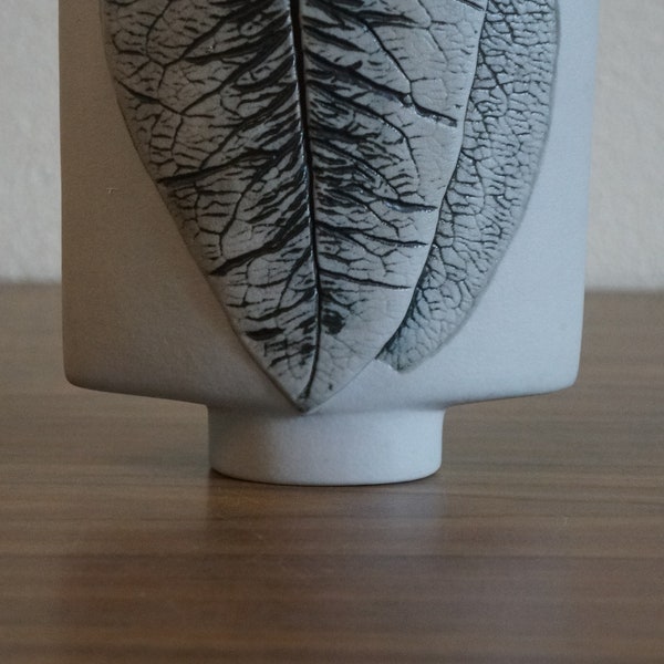 Rosenthal Studio Line Germany  Sculptural Leaf Vase  Design Antje Bruggemann.