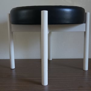 Vintage retro stool wooden stool tabouret piano stool 70 smid modern stool design stool  .