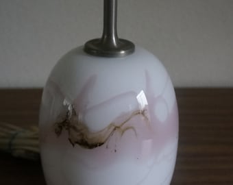 Glass Sakura design vintage retro mid modern table lamp by Michael Bang for Holmegaard, Denmark, 1980s