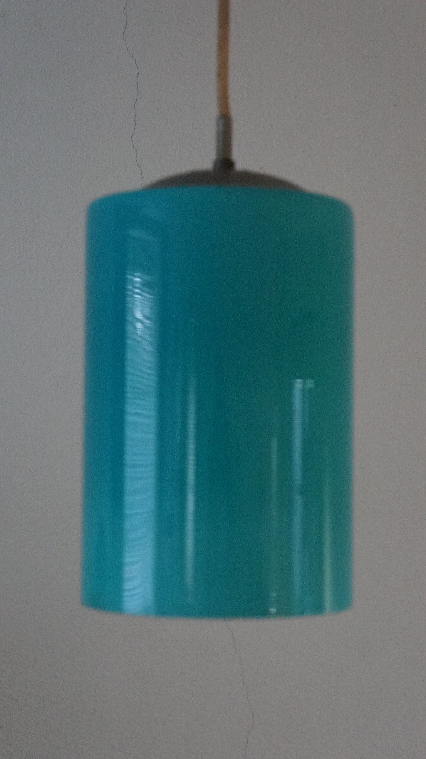 Peill Putzler Murano retro vintage mid century 60s turquoise pedant hanging lamp