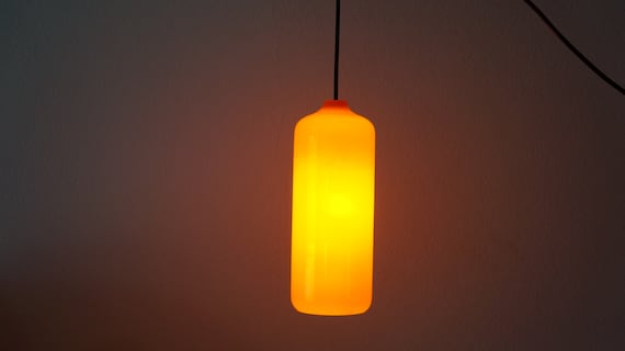 デンマーク製オレンジガラスランプ