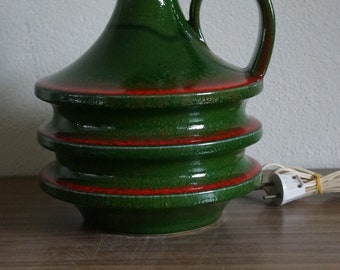 Fat lava retro vintage ceramic table lamp floor lamp Cari Zalloni Steuler West Germany design lamp spage age lamp.