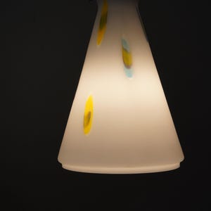 Murano colored glass vintage pendant lamp from the 70s mid-century design pedant lamp made in Italy