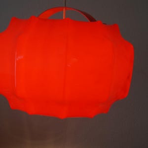 lIka Plast 70s space age red cocoon lamp original 70&#39;s design  Mid Century GermanyI
