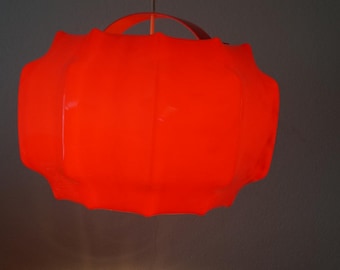 lIka Plast 70s space age red cocoon lamp original 70's design  Mid Century GermanyI