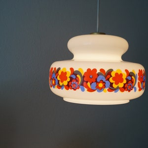 Flower power spage age Peill Putzler Murano 70s mid century pedant lamp