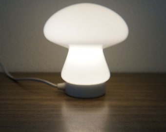Mushroom vintage retro design desk white glass lamp Peill Putzler Murano