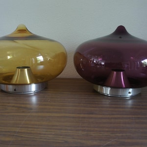Dijkstra Dutch design Peill Putzler purple celing mid century spage age light wall lamp.