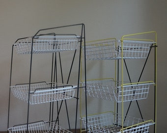 Vintage Tomado Holland storage wire rack retro vintage fruit rack mid century 60s dutch design