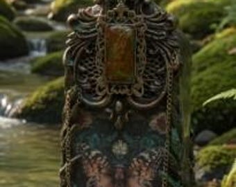 Vintage Butterfly Altered Bottle