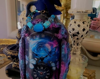 Vintage Butterfly Bottle Art