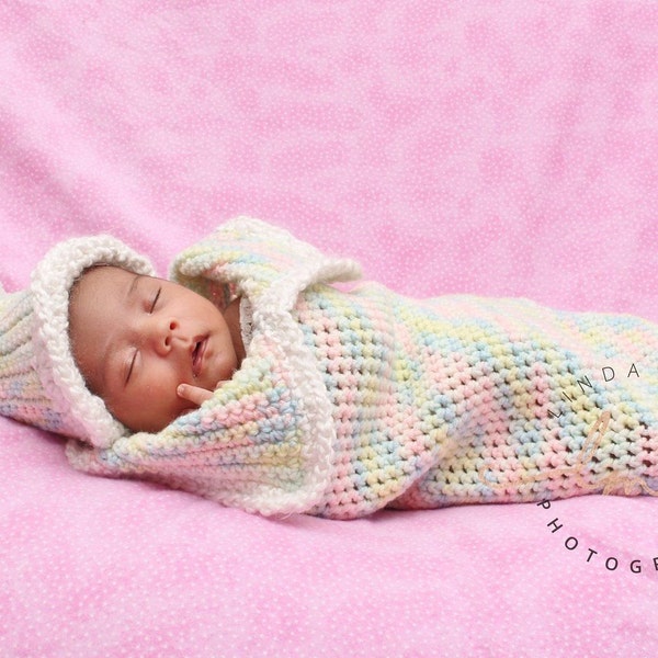 Baby cocoon and beanie set, Cocoon and hat, Crochet cocoon and hat, Baby shower gift, Crochet cocoon, Baby sleep sack, Baby beanie