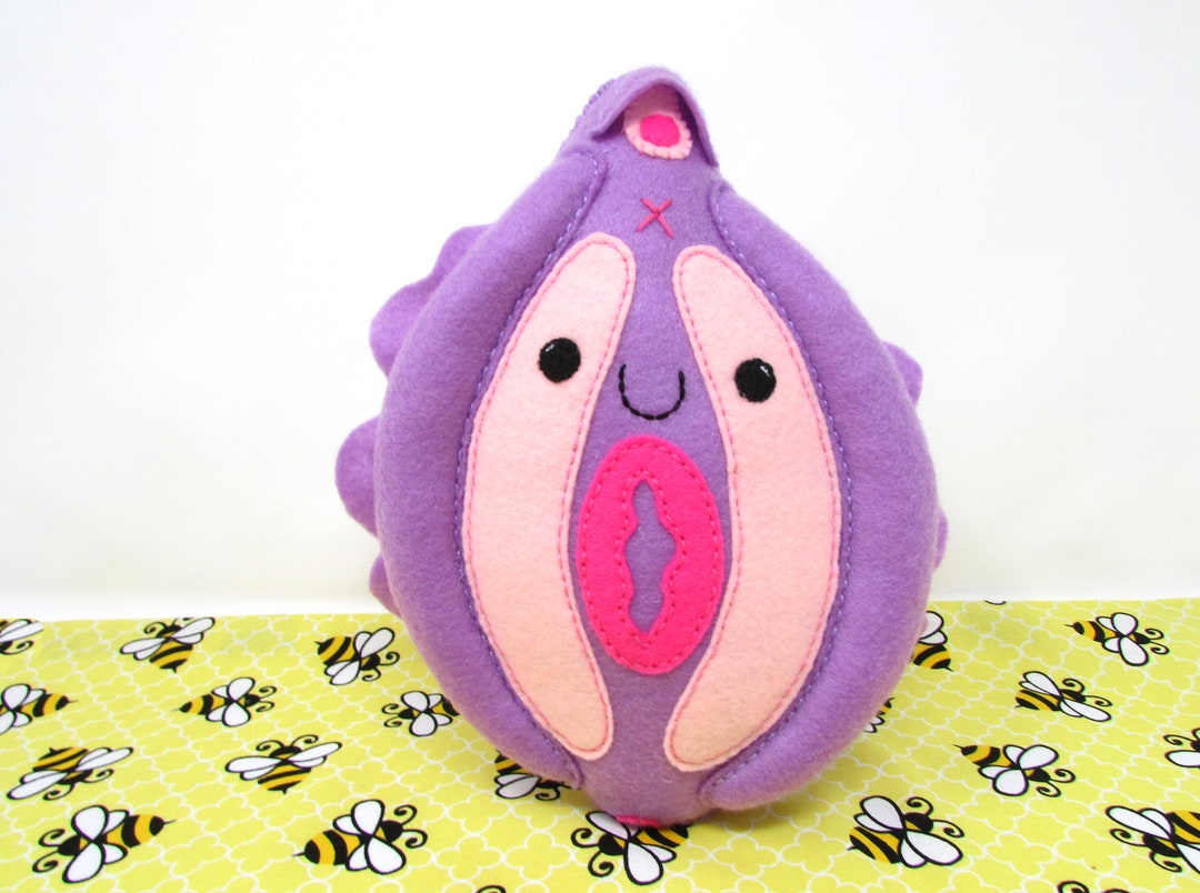 Purple Vulva Plushy, Made to Order Hand Sewn, Made to Order, Yoni