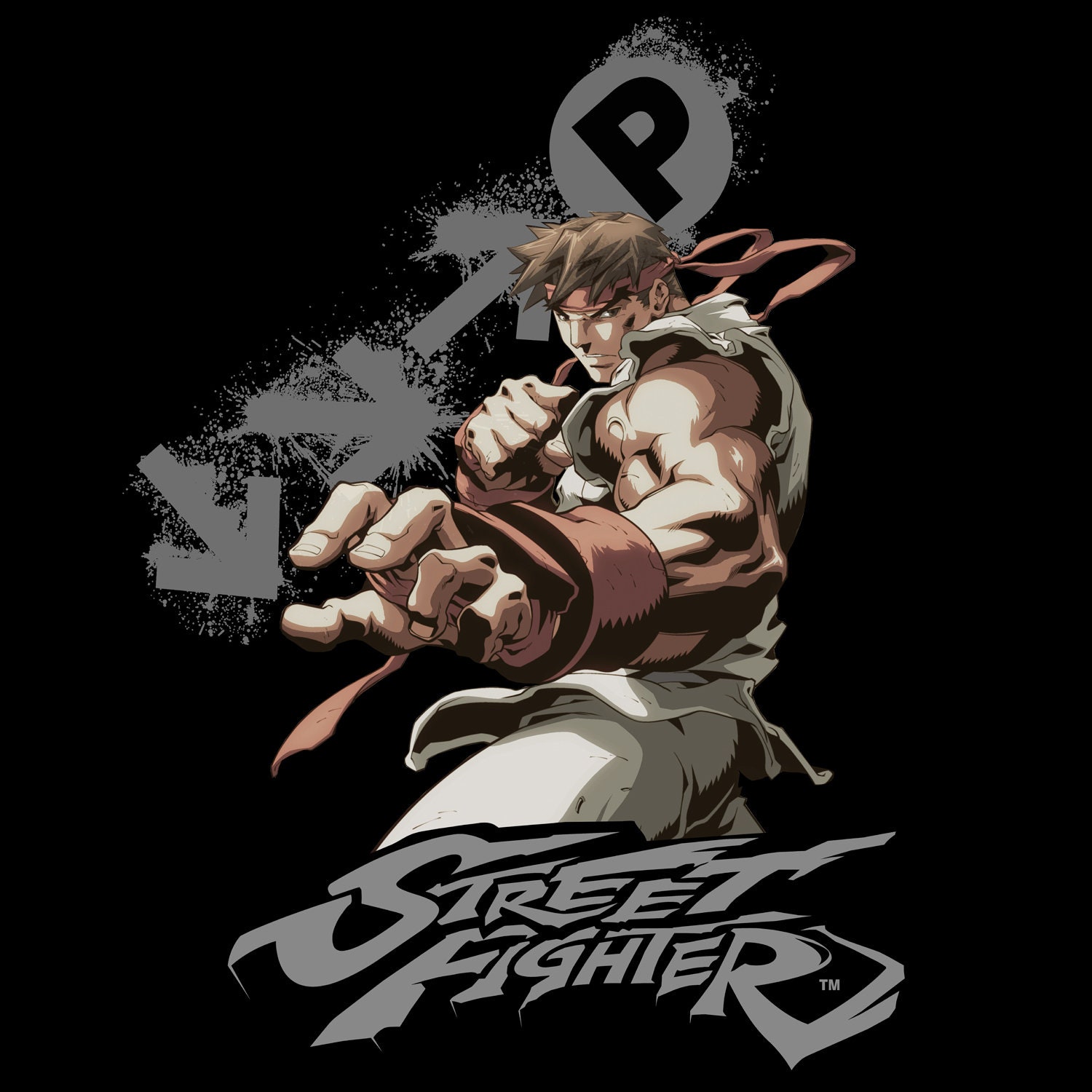 Street Fighter II Ryu Standing Ready to Fight Fireball · Creative Fabrica